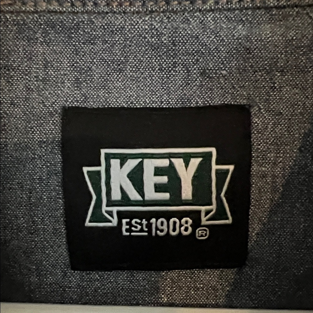 KEY Denim pearl snap short sleeve work shirt! - Picture 3 of 4